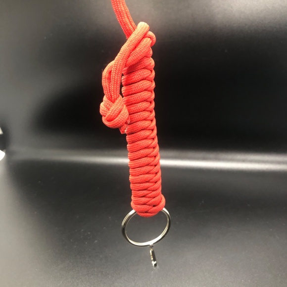 Id Lanyard Red Paracord Key Chain Necklace 18" - Picture 7 of 10